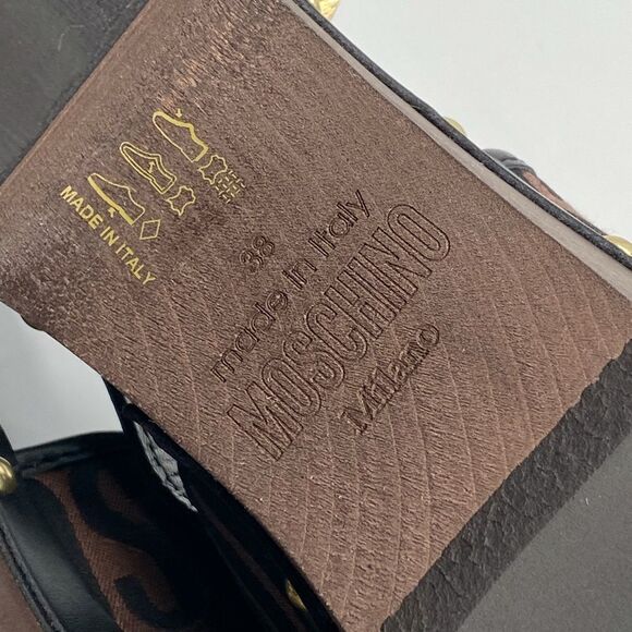 Moschino Brown and Black Clogs - Picture 13 of 14